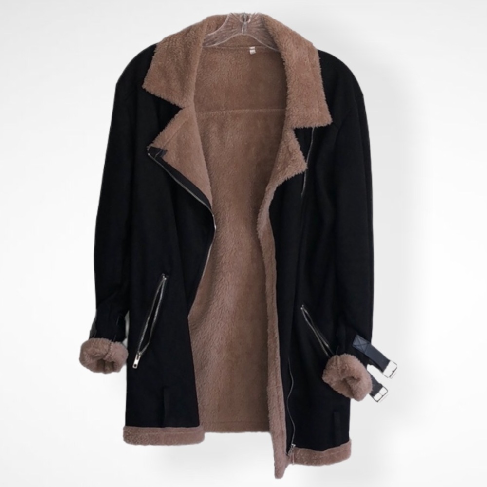 Black Jacket With Faux Fur - Picture 6 of 14